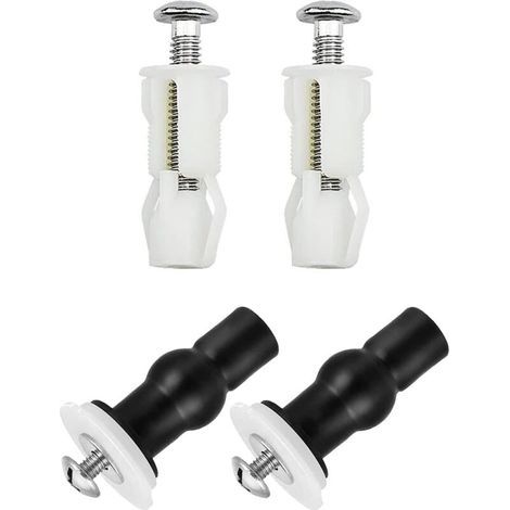 Set of 4 toilet seat fixings – 304 stainless steel and nylon – Rust resistant – Compatible with standard seats (1/5)