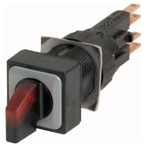 Commutateur rotatif lumineux 2 positions rouge à rappel EATON Q18LWK1-RT