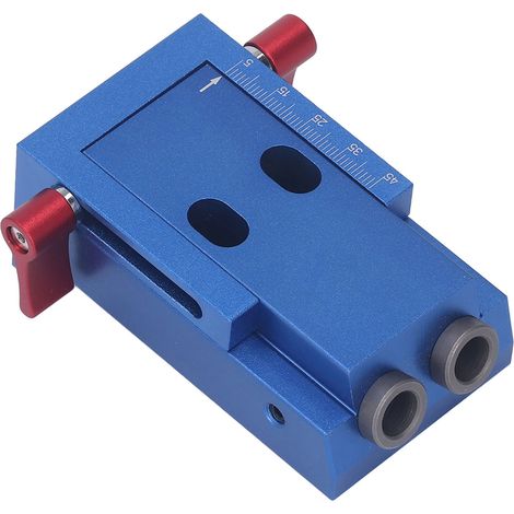 Gabarit de perçage pour trous de poche en alliage d'aluminium, échelle de précision, évacuation rapide des copeaux, positionnement de trous inclinés pour le travail du bois (1/5)