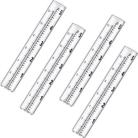 Pluviomètre, lot de 4 pluviomètres en verre pour jardin, tube de rechange pour pluviomètre, instrument de mesure en verre