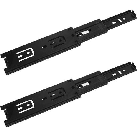 Schubladenschienen, 150 mm, 3-fach teleskopierbar, Vollauszug, Seitenmontage, Tragkraft 45 kg (1/4)