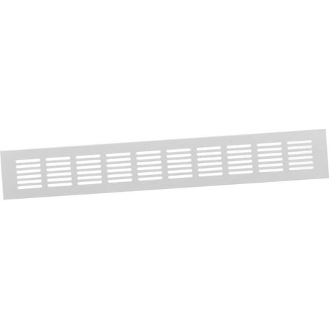 60x400mm Grille d'Aération Blanche - Grille de Ventilation en Aluminium - Grille de Meuble pour Porte, Armoire, Radiateur (1/4)
