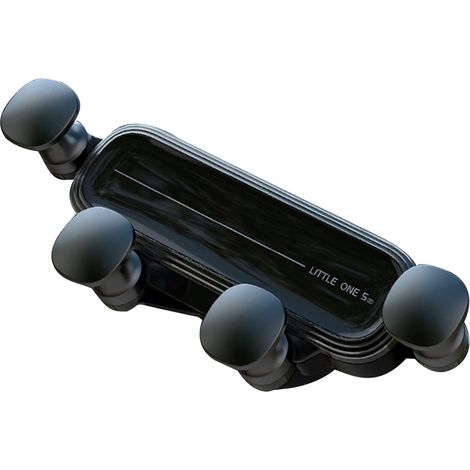 Support de téléphone de voiture Gravity amélioré avec verrouillage automatique, mains libres, mini support pour grille d'aération pour téléphones de 4,7 à 6,9 pouces (gris) (1/5)