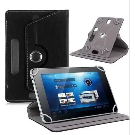 Etui Pour Tablette - Support Rotatif 360° - Compatible Tablettes Jusqu'à 7 Pouces - Noir