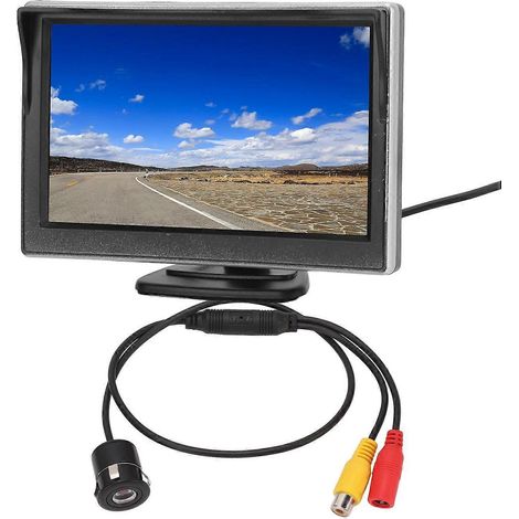 Kit caméra de recul avec moniteur 5 pouces V1 V2, entrée vidéo haute définition 12–24 V pour véhicules
