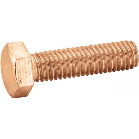 Schraube mit Sechskantkopf - Gesamte Gewindelänge - Messing 3x8 mm - 100 Stück in der Box
