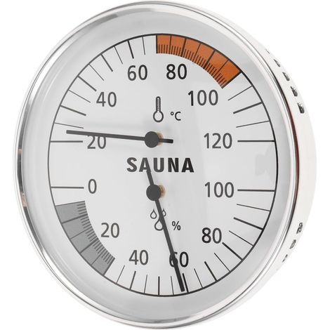 Sauna Raumthermometer aus Edelstahl mit zuverlässigem