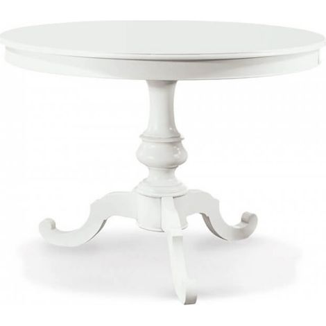 Tavolo in legno allungabile rotondo Bianco Opaco Dimensione Tavoli: Ø 100 cm (1/3)