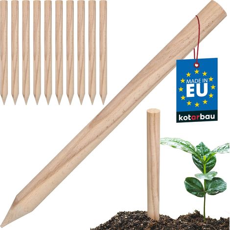 Tuteurs géodésiques en hêtre pour tomates et légumes – Lot de 10 – 40 cm – Résistants aux intempéries et durables