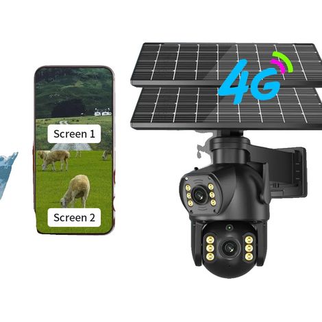 Cámara para exteriores, HD de 8 MP, alimentada por energía solar y batería, tarjeta de 64 GB de 8 MP, enchufe europeo. (1/5)