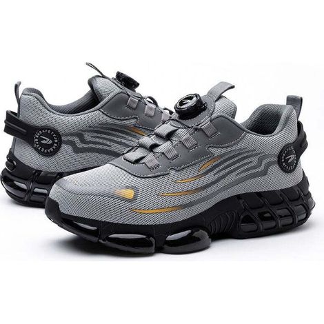 Chaussures de sécurité S3, pointure 47, légères et respirantes, embout pivotant élégant, chaussures de sport, embout anti-écrasement et anti-acier, pas besoin de lacets - Crea (1/5)