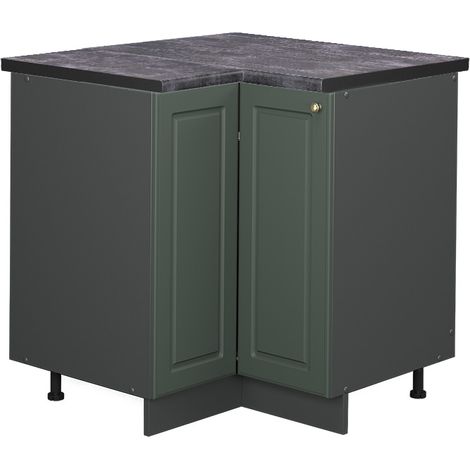 Mobile ad angolo cucina Fame-Line, Verde-oro Country House, 80.5 cm , PL Antracite, Vicco (1/5)