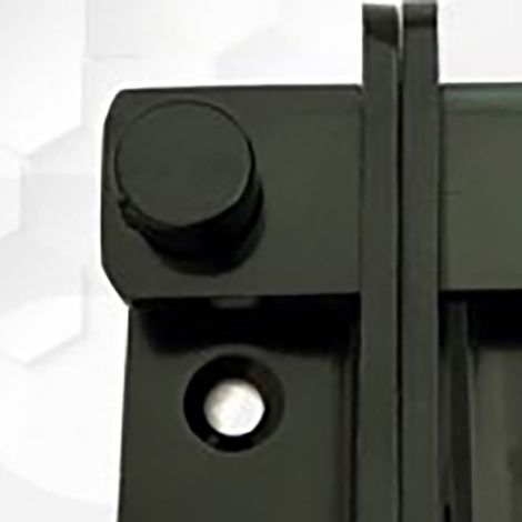 Verrou à bascule en acier inoxydable multifonctionnel antirouille pour porte coulissante de grange, fenêtre, armoire, tiroir, noir, à pêne dormant gauche (1/5)