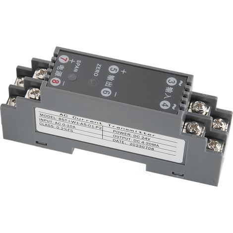Wechselstromtransmitter, 1 Eingang, 1 Ausgang, Signalisolation, Umwandlung für Stromverteilungs- und Steuergeräte, DC24V, Ausgang 4-20mA. (1/5)
