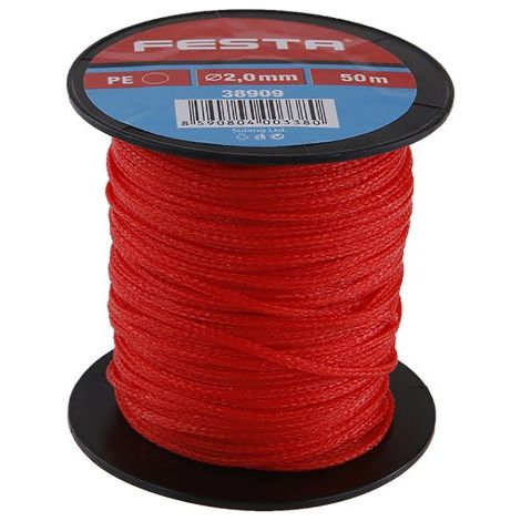 Cuerda de albañilería FESTA 2mm 50m rojo 38909.01