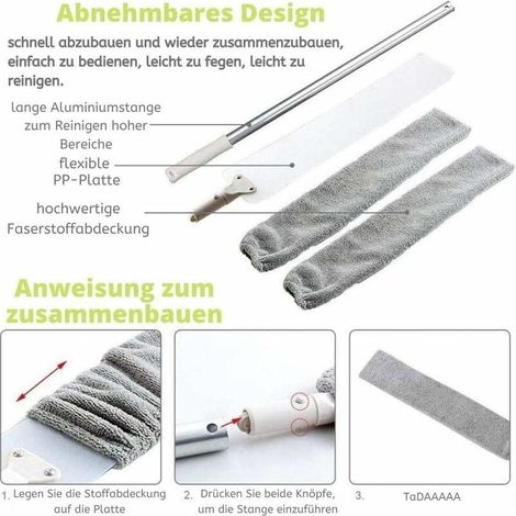 Plumeau de nettoyage manuel Groove Gap Clean, nettoyeur de fente télescopique, Magic Microfibre Duster Artefact, balai ménager flexible pour la saleté, les cheveux et les toiles d'araignée, pou (1/4)