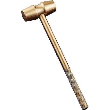 Petit marteau décoratif vintage en laiton doré, 14 x 4,3 x 3 cm, objet de décoration de bureau (1 pièce) (1/2)
