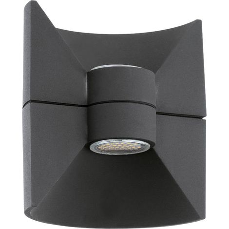 Applique extérieure en forme de X Redondo LED H17,5 cm IP44 - Noir - Gris (1/3)