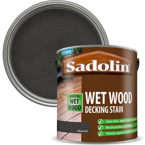 Sadolin Wet Wood Decking Stain - Charcoal - 2.5L