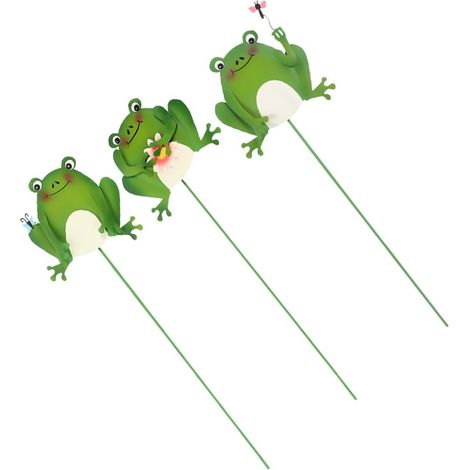 3 Stück Dekorative Gartenstecker aus Eisen Wetterfeste
