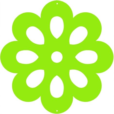 K1 Blumenanhänger, durchbrochene Frühlingsdekoration, grünes Ornament