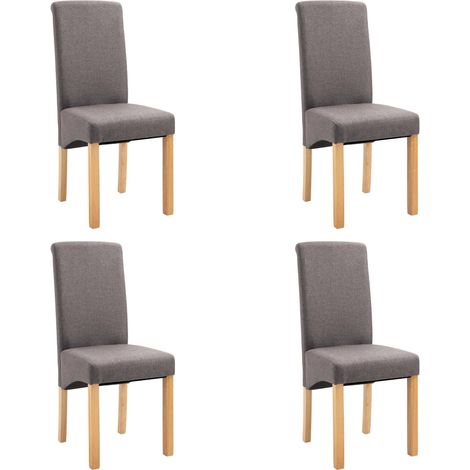 Maison Exclusive - Sedie da Pranzo 4 pz Tortora in Tessuto