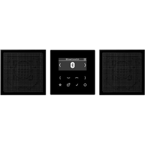 Jung Radio inteligente DAB+ Bluetooth®, Set Stereo, serie LS, negro DAB LS2 BT SW
