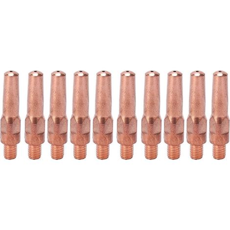 10 embouts de contact en cuivre, buses conductrices pour torches de soudage, 8,8 x 40 x 1,2 mm
