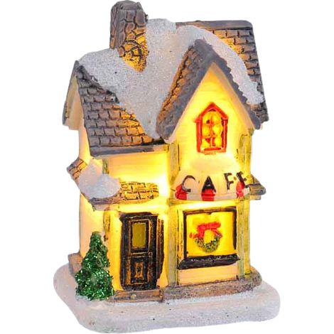 Décoration de bureau élégante Figurine d'art unique pour étagère et table-T2-50 Petite maisonnette lumineuse multicolore, Modèle B (1/2)