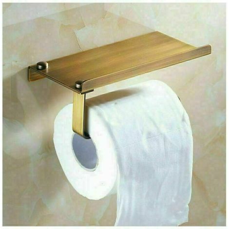Snow-Toilet Paper Holder, Toilet Paper Holder Toilet Paper Roller, with Storage Platform for Bathroom