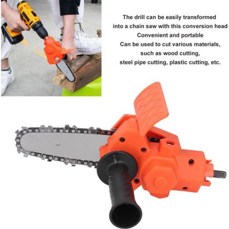 Adaptateur de Perceuse Electrique à Scie Electrique Portable Orange (1/4)
