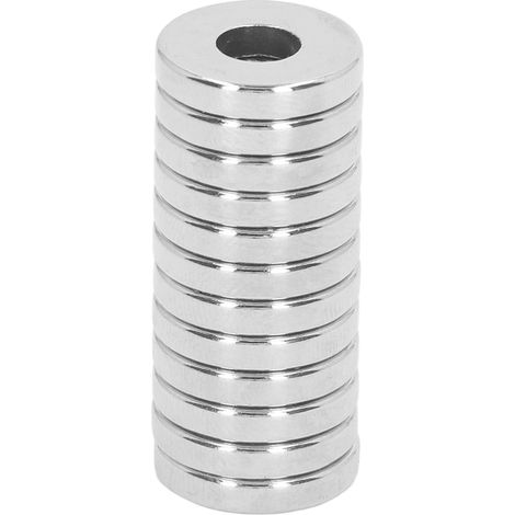 Packung mit 12 Neodym-Magneten, 16 x 6 mm, dreilagig, kleine Seltenerdmagnete für Bastel- und DIY-Projekte (1/5)