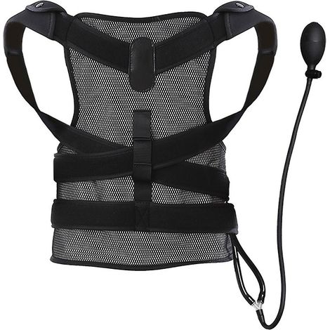 Ceinture de correction lombaire gonflable pour hommes et femmes, dos droit, bretelles en forme de Y, thérapeutique (1/5)