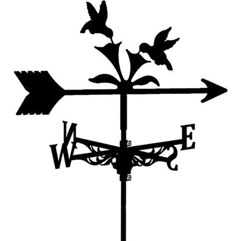 Veleta decorativa para jardín, de acero inoxidable, estilo rústico, resistente, indicador de dirección del viento, herramienta de medición para exteriores.