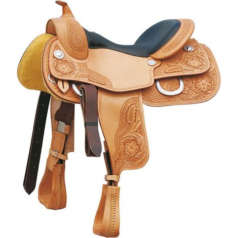 17", Cognac: Selle Reiner en hermann Cuir de chêne avec traitement floral