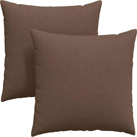Maison Exclusive - Sofakissen 2 pcs Braun 60 x 60 cm Stoff