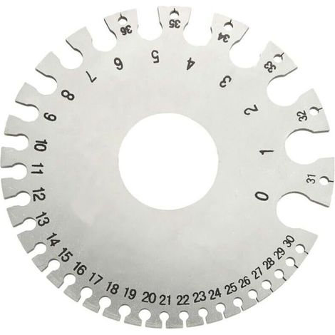 Jauge Épaisseur Câble Électrique Outil Mesure Diamètre Fil Calibre Règle Précision (1/4)