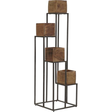 Macetero Mango Metal 40X40X120 Marron (1/4)