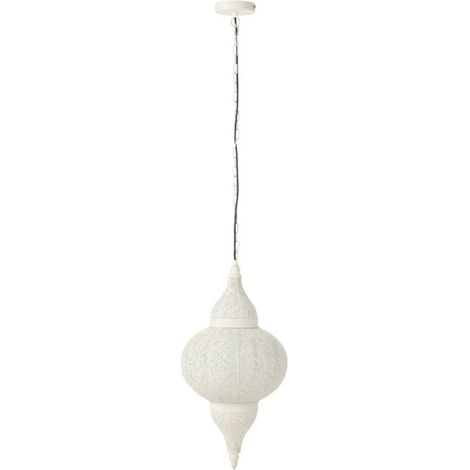 Lampe Suspension en Métal "Bore" 65cm Blanc (1/4)