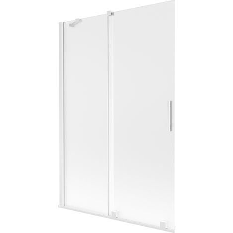 Mexen Velar paravent de baignoire coulissant à 2 panneaux 120 x 150 cm, givré, blanc - 896-120-000-31-20 (1/2)