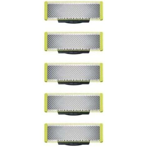 Applicable à OneBlade - Lames de rechange, pour rasoir/tondeuse électrique OneBlade, acier inoxydable robuste, taille, stylisation et rasage, lot de 5