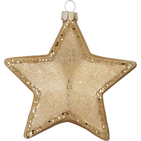 STELLA IN VETRO DA APPENDERE COLOR ORO 10,5CM
