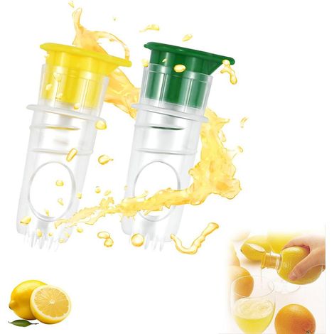 Manuel presse-citron, avec Bouchon à vis Portatif de presse-agrumes avec Couvercle, idéal pour les Cocktails, les Boissons et la Cuisine. (1/5)