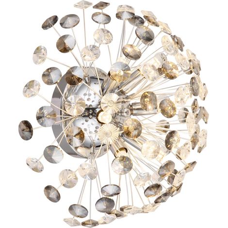 Globo - aplique de pared - KATRINA - cromo - vidrio - Ø 40cm - G9