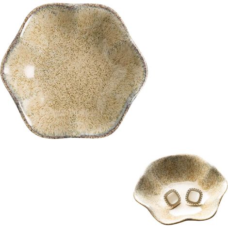Goldener Keramik-Schmuckteller, dekorative Ablage für Ringe, Schlüssel, Geschenk für Frauen und Mädchen. (1/5)
