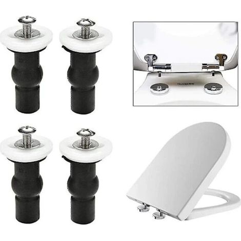 WC-Sitz-Befestigungshalterung, 2 Paar, Universal-Dehngummi, Mutter, Scharnierzubehör, 4-teiliges Set