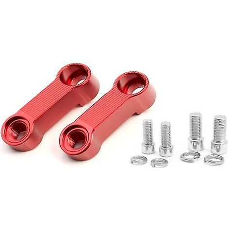 Spiegelverlängerung (Rot), 10 mm 8 mm Aluminium Motorradspiegel-Adapter-Kit Riser Mount Extender mit M10- oder M-Befestigungslöchern (1/5)