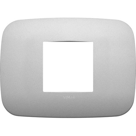 VIMAR - 19682.23 Placca Round 2M centrali argento matt
