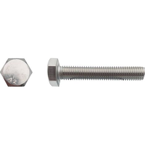 50 Vis Métaux Tête Hexagonale F/Total 8 x 120 mm - DIN 933 - Inox A2 - D-Work