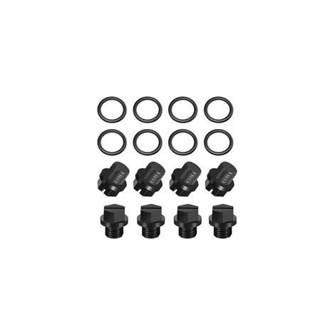 8 Pièces Bouchon de Vidange pour Piscine Pièces de Pompe Vidange Piscine Bouchon de Vidangei avec Joints, Noir
